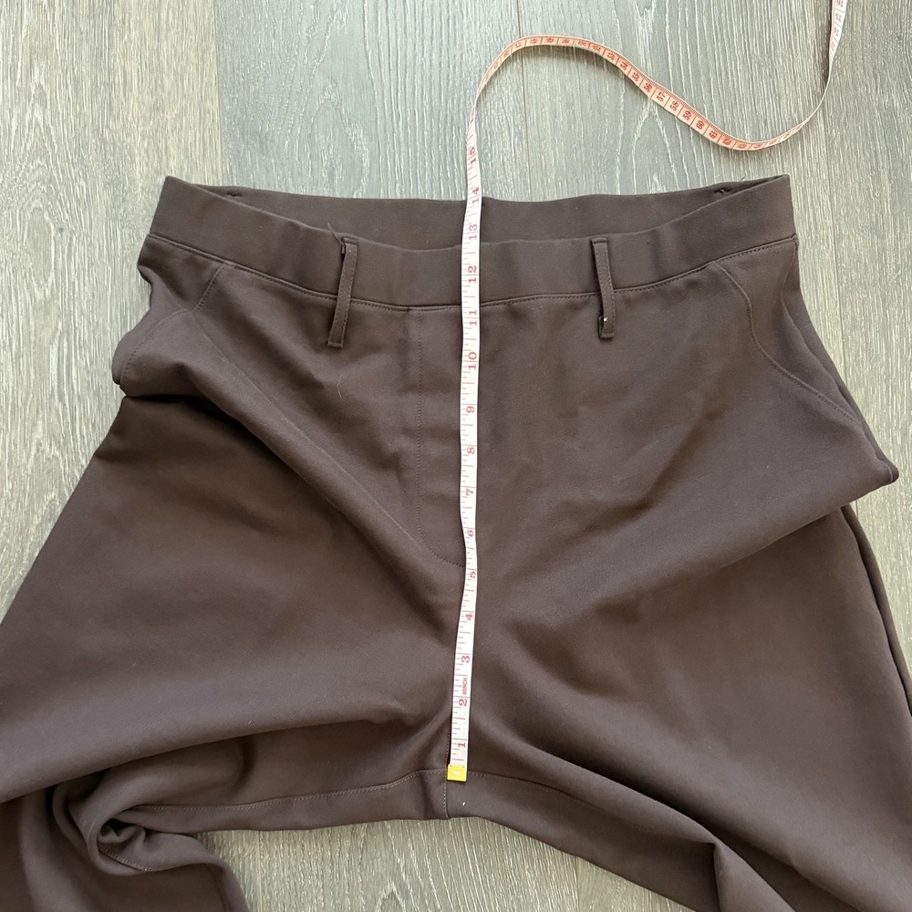 Quince Ultra-Stretch Ponte Straight Leg Pants Large Brown Minimalist Career - Picture 5 of 7